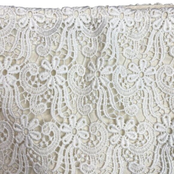 ZARA Floral Crochet White Lace Skirt Womens Size Small - Picture 3 of 5